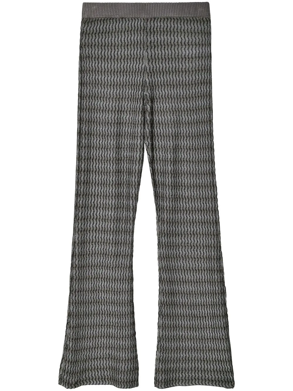 

Eckhaus Latta wave-pattern flared trousers - Negro