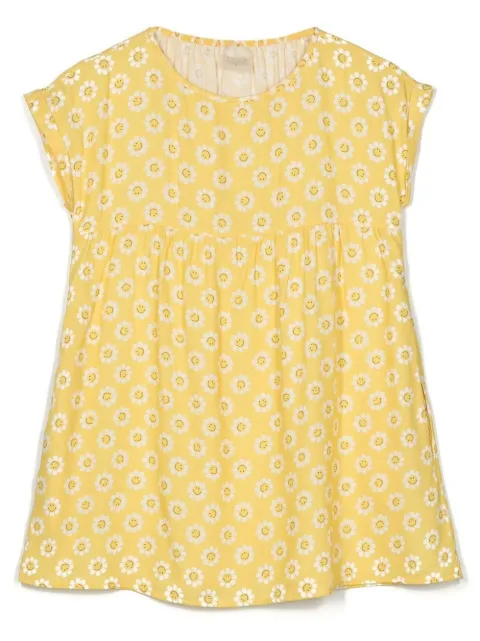 Triya Vestido mangas curtas com estampa