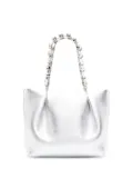 Aquazzura Galactic mini leather tote bag - Silver