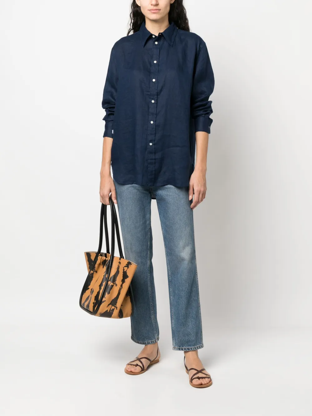 Polo Ralph Lauren Linnen blouse - Blauw