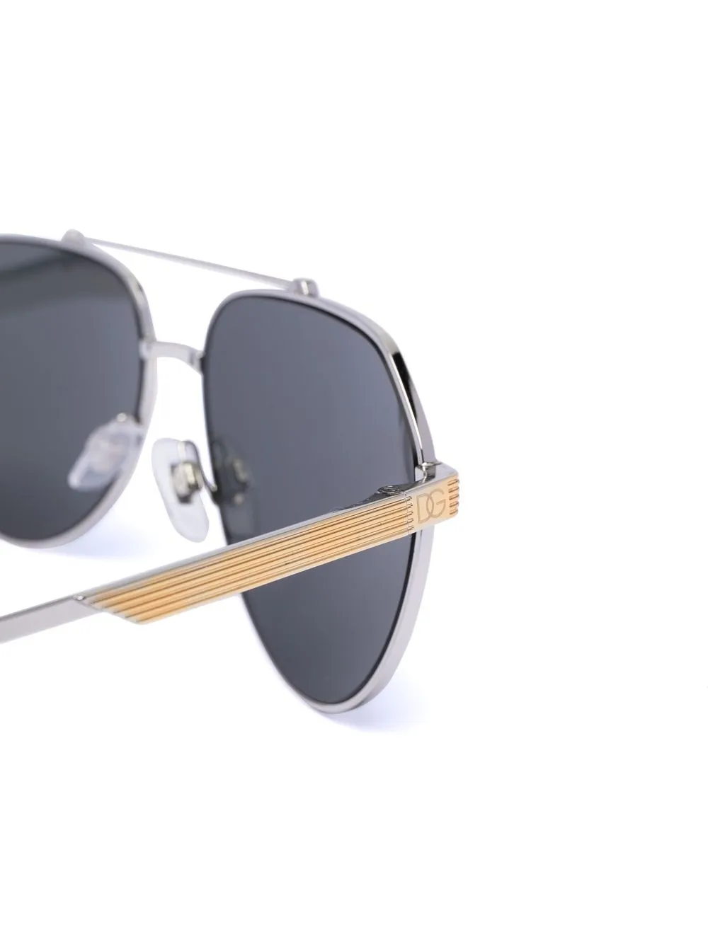  Dolce & Gabbana Eyewear Pilotenbrille Mit Doppelsteg   Schwarz 