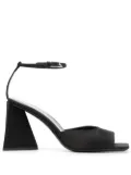 The Attico Piper 85mm satin sandals - Black