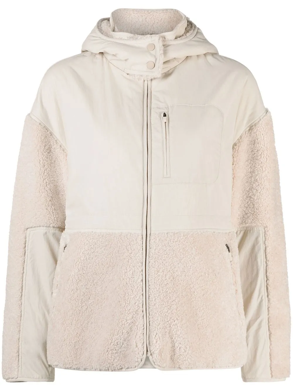 

Sweaty Betty panelled hooded zip-up jacket - Neutrals