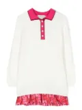 Moncler Enfant polo-collar dress - White
