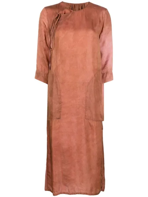 Uma Wang satin side-tie midi dress