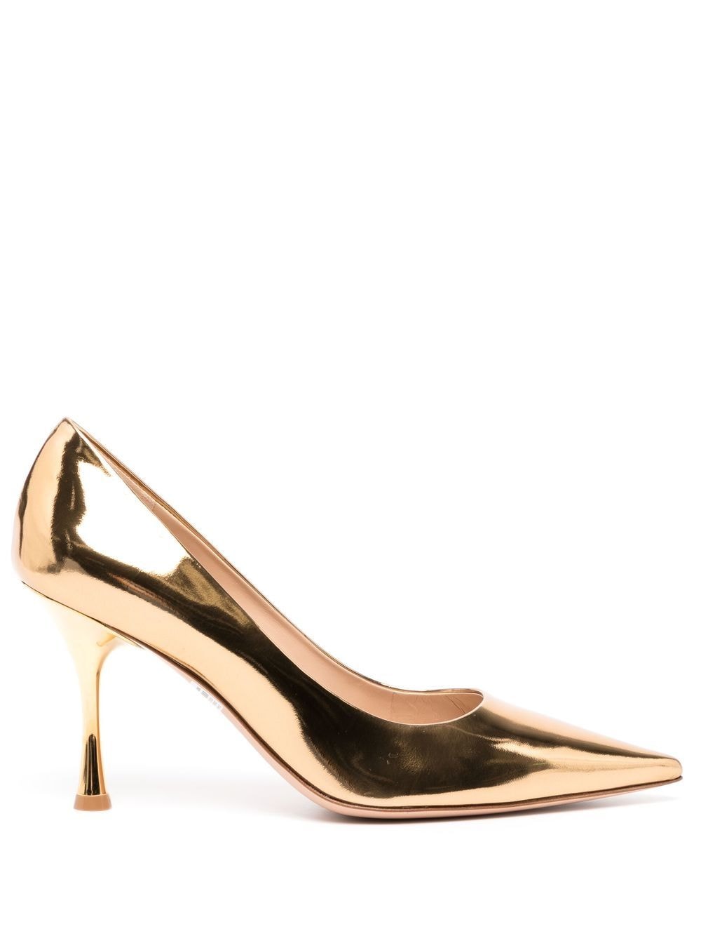 Gianvito Rossi metallic-effect 85mm Pumps - Farfetch