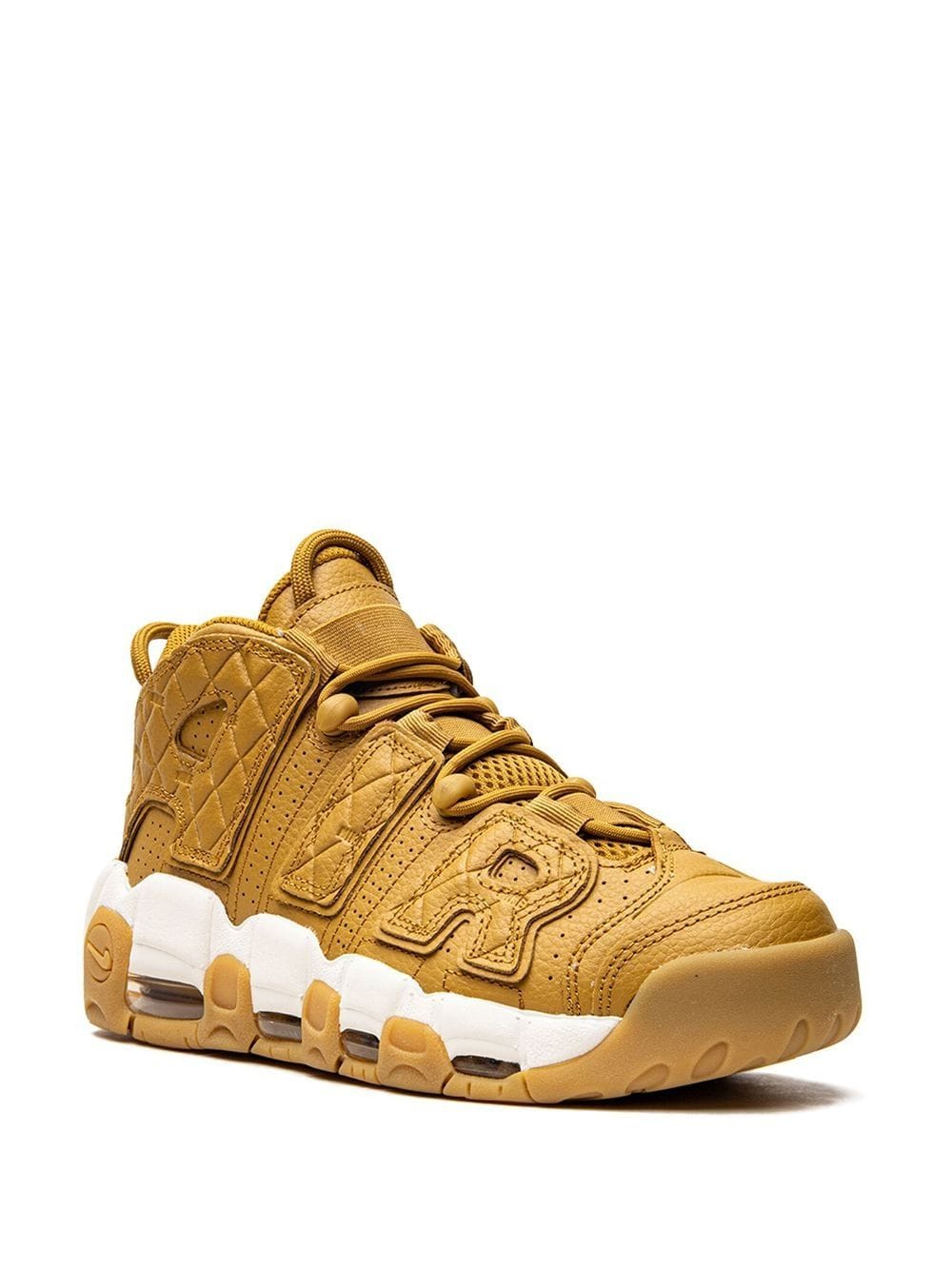 Shop Nike Air More Uptempo "wheat" Sneakers In Yellow