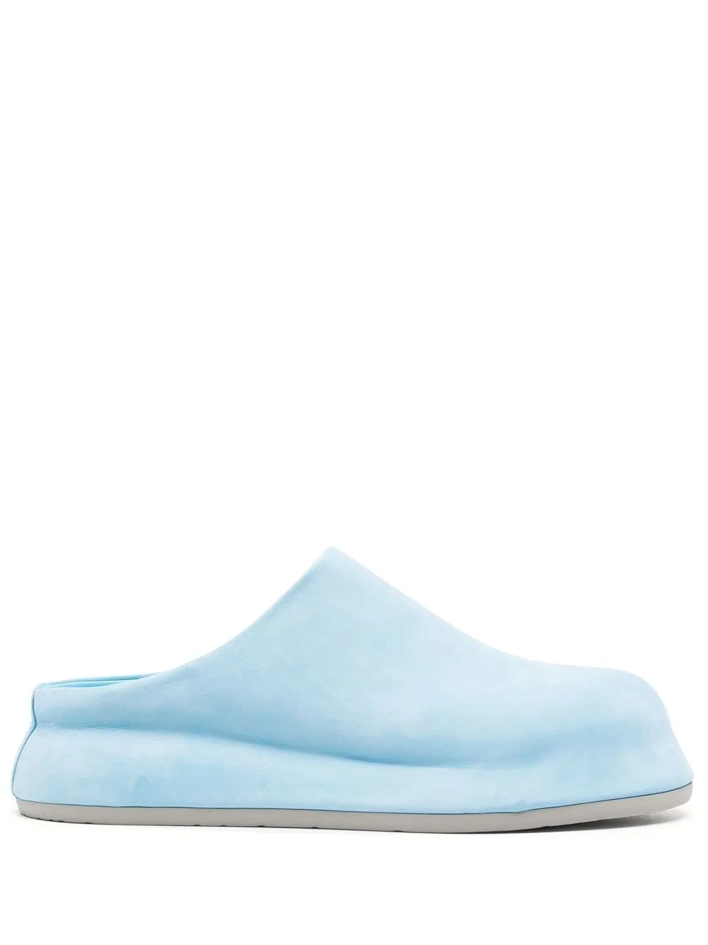 Jacquemus Bricciola Suede Mules In 蓝色