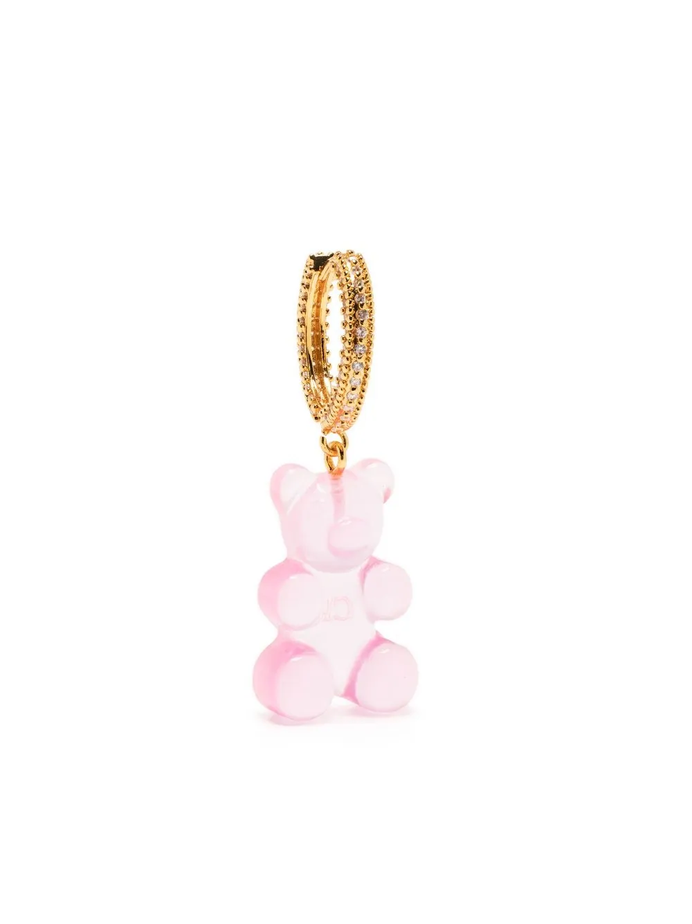 

Crystal Haze Mega Nostalgia bear hoop earring - Rosado