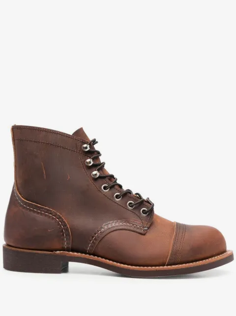 Red Wing Shoes leather lace-up boots