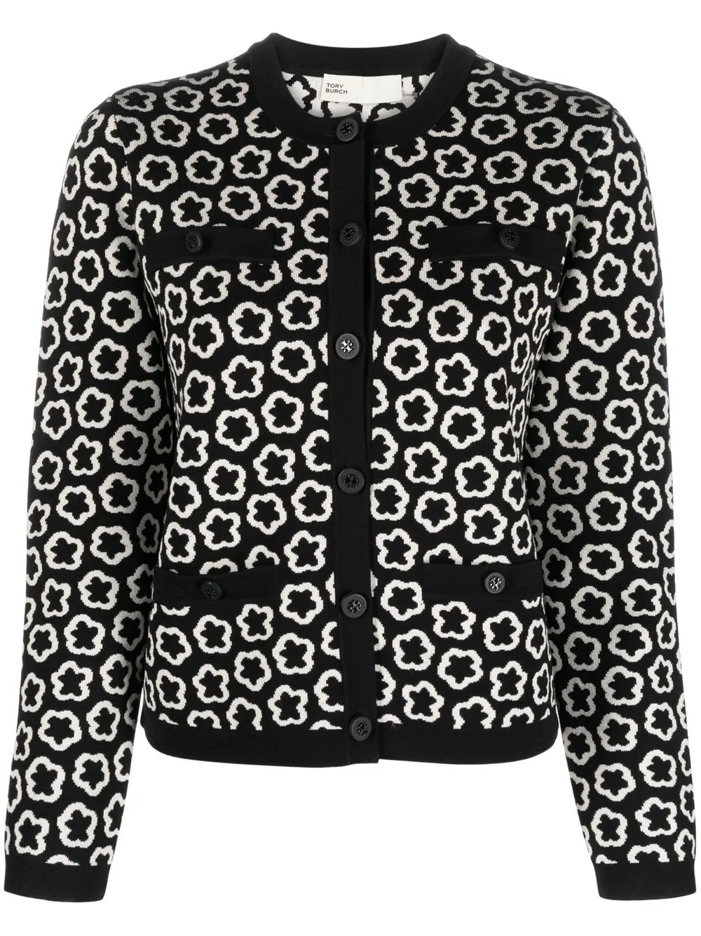 

Tory Burch Kendra floral jacquard cardigan - Black