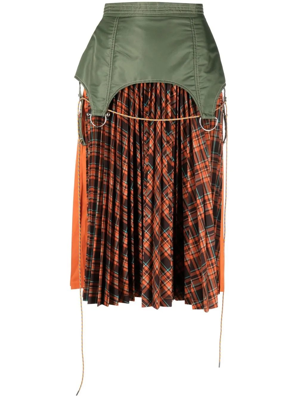 

Andersson Bell pleated layered midi skirt - Green