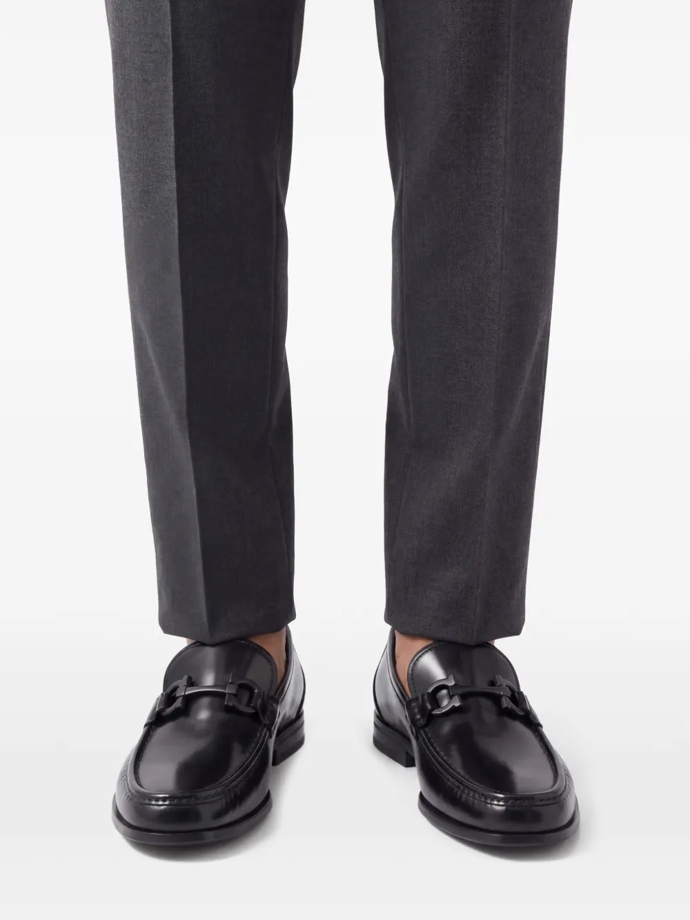  Ferragamo Grandioso Loafer Mit Gancini Spange   Schwarz 