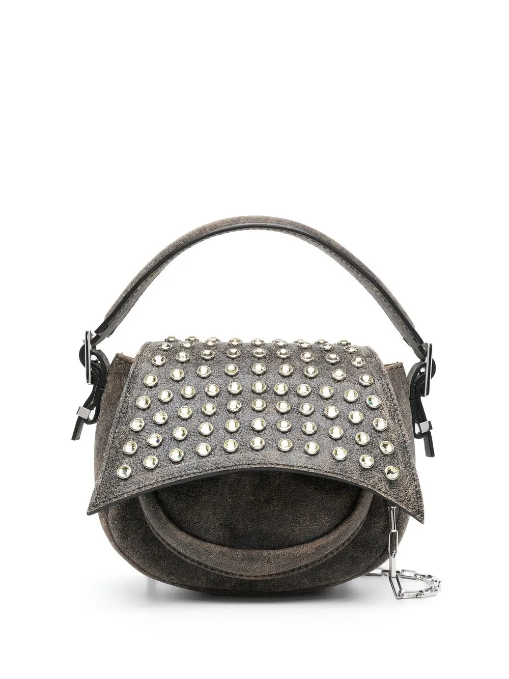 

16Arlington Kiks crystal-embellished mini bag - Brown