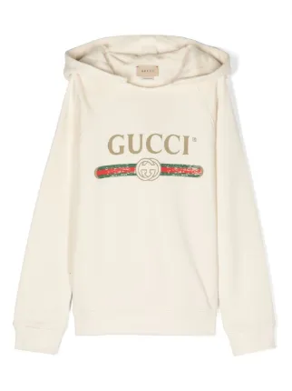 Cream gucci hoodie on sale