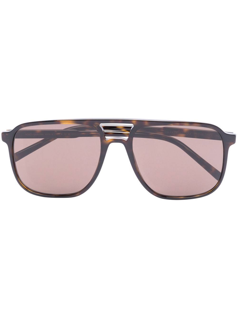 Dolce & Gabbana Eyewear oversized pilot-frame sunglasses - Brown