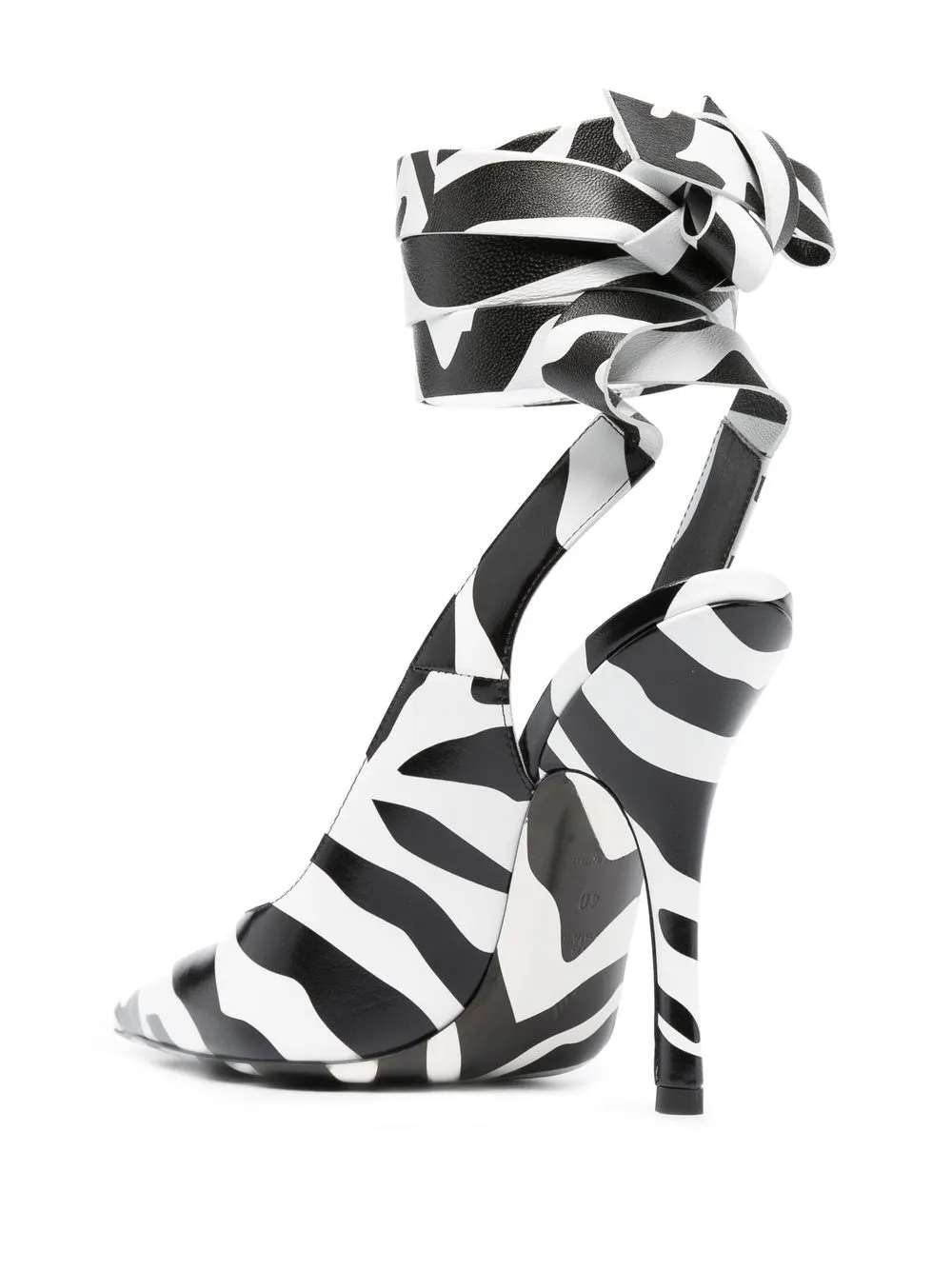 The Attico Venus 105mm zebraprint Pumps Farfetch