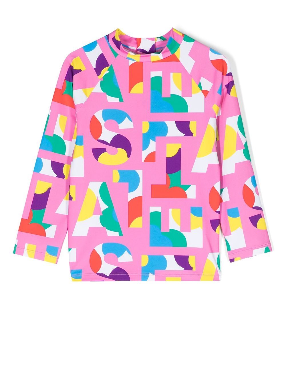 Stella Mccartney Logo-print Rashguard Top In 粉色