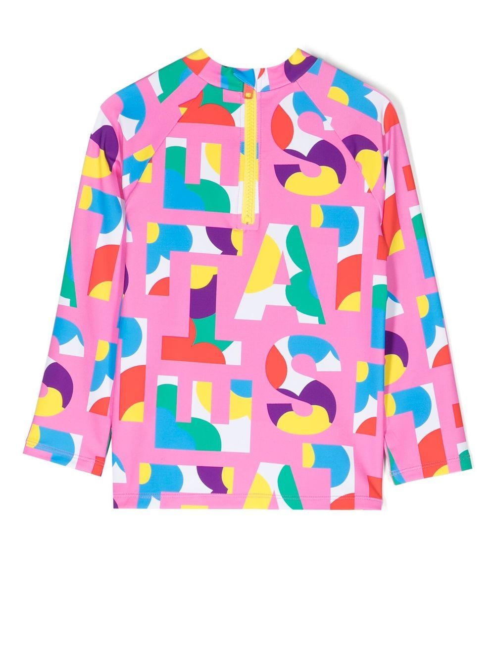 Shop Stella Mccartney Logo-print Rashguard Top In 粉色