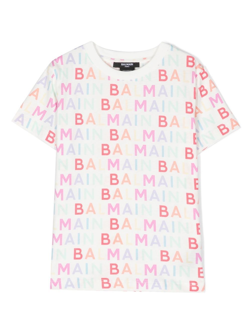 

Balmain Kids logo-print crew-neck T-shirt - White