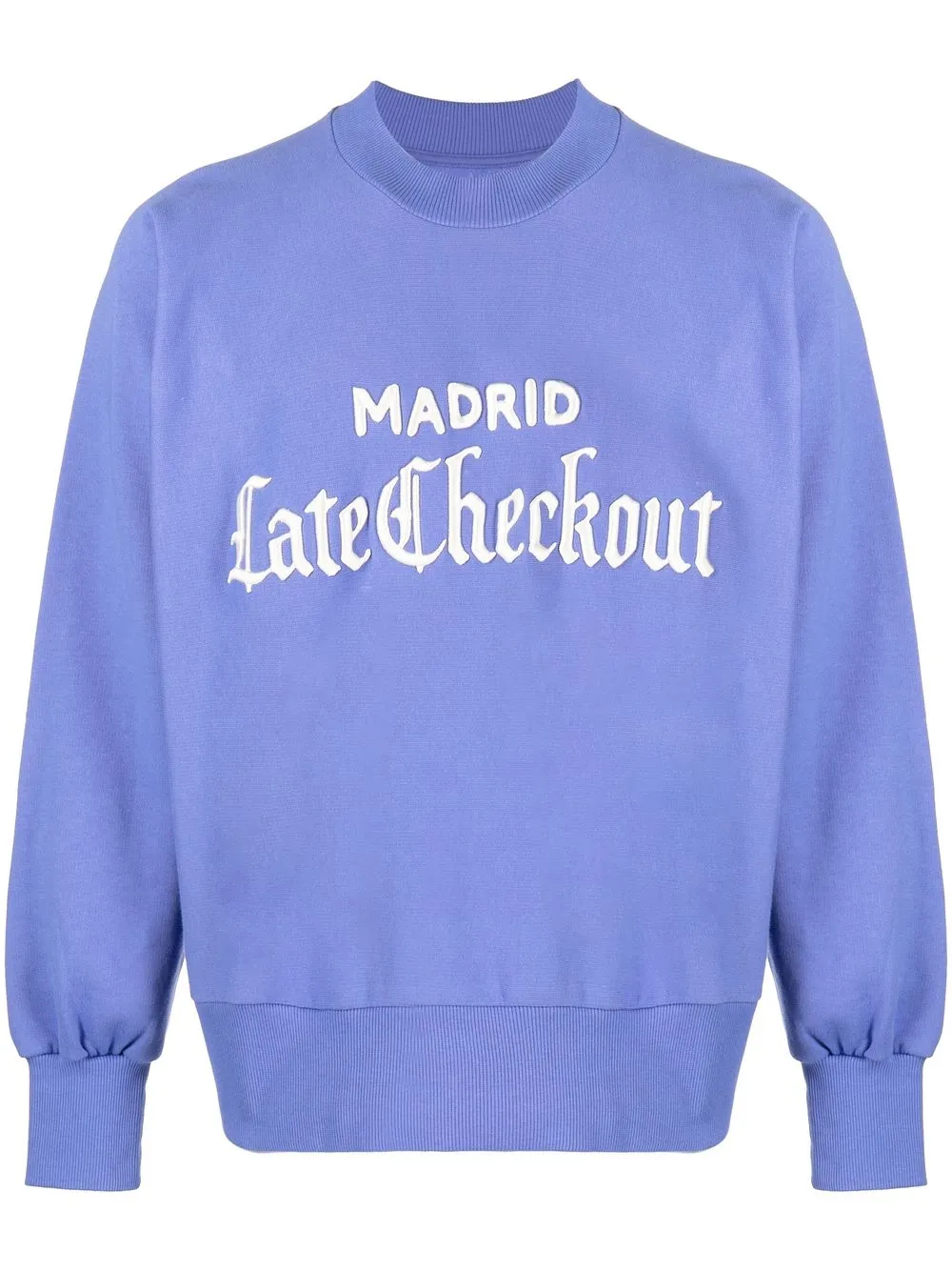 

Late Checkout embroidered logo crew-neck sweatshirt - Blue