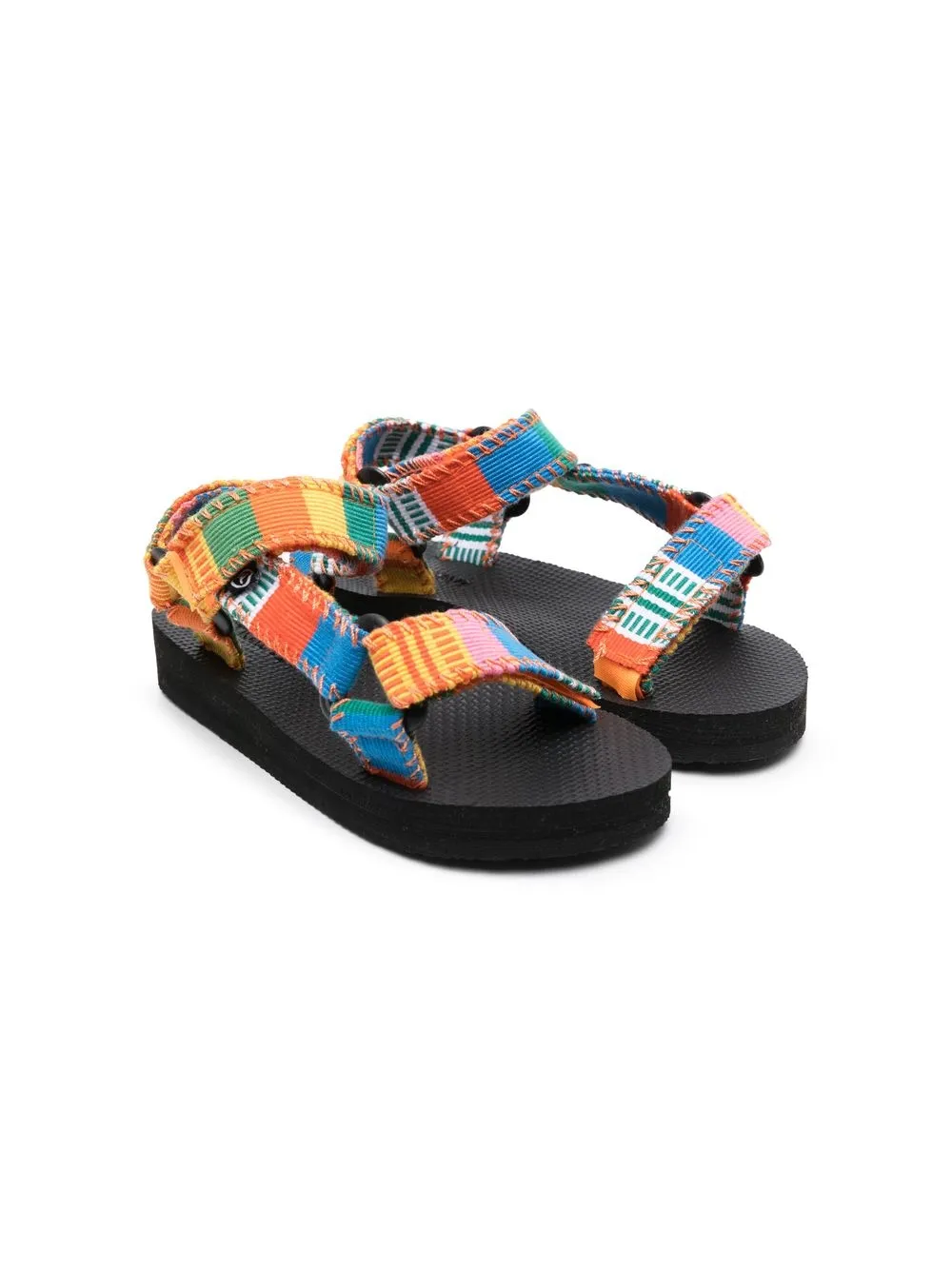 Arizona Love Kids' Trekky Panelled Sandals In Orange