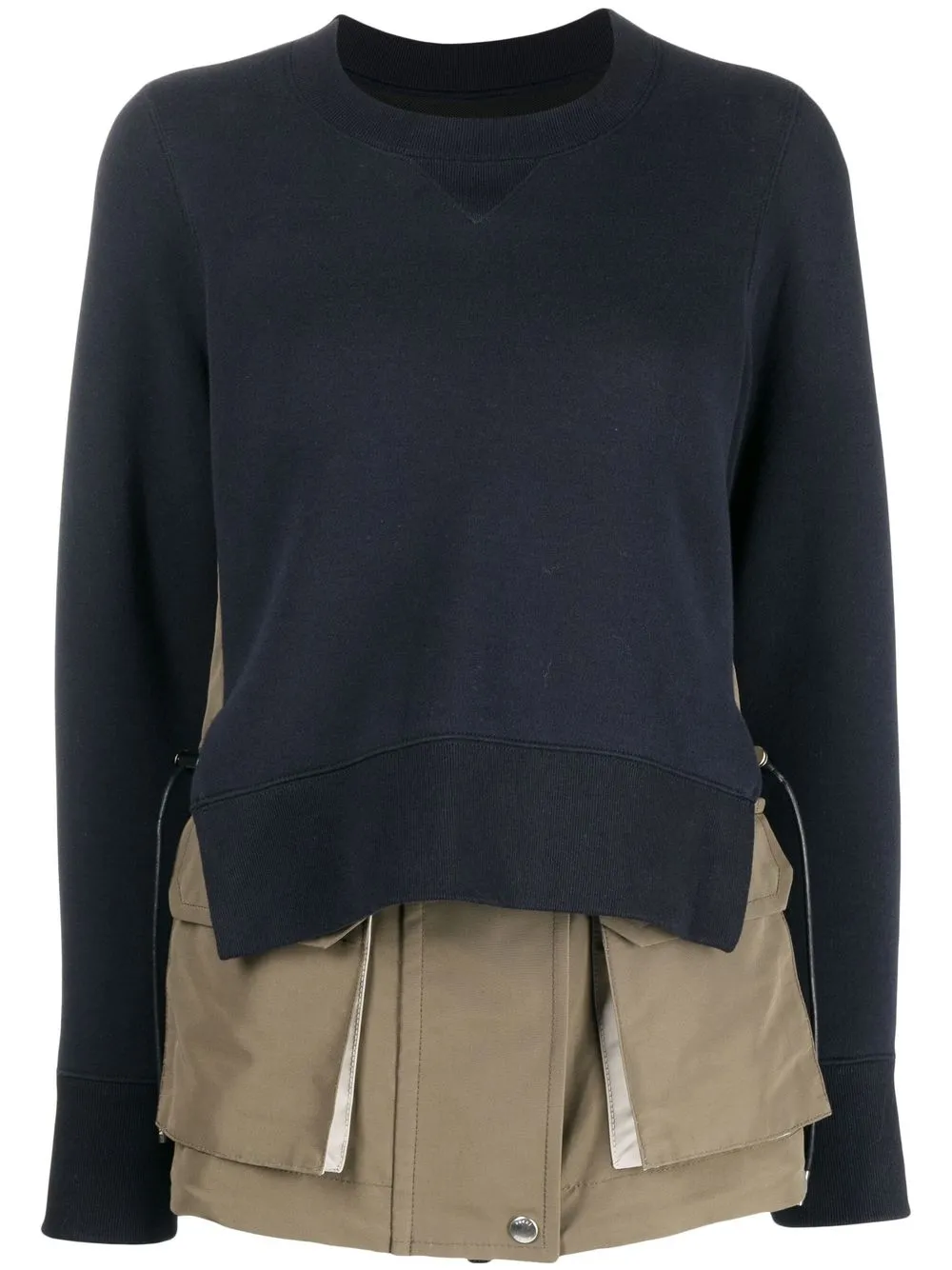 

sacai layered cargo-style sweatshirt - Blue