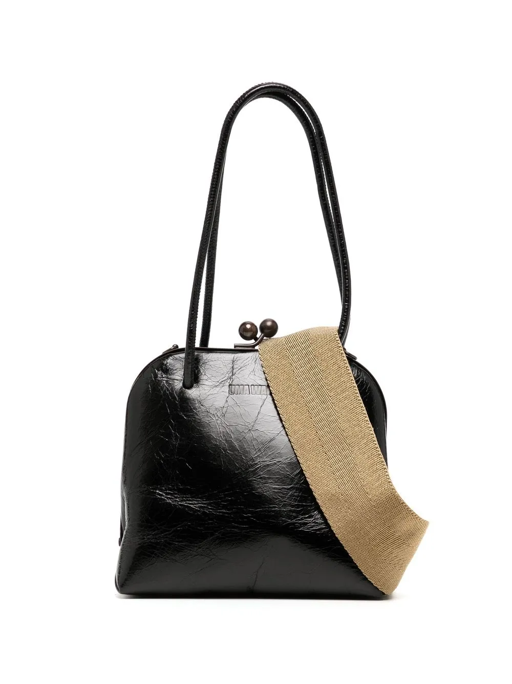 

Uma Wang patent-finish shoulder bag - Black