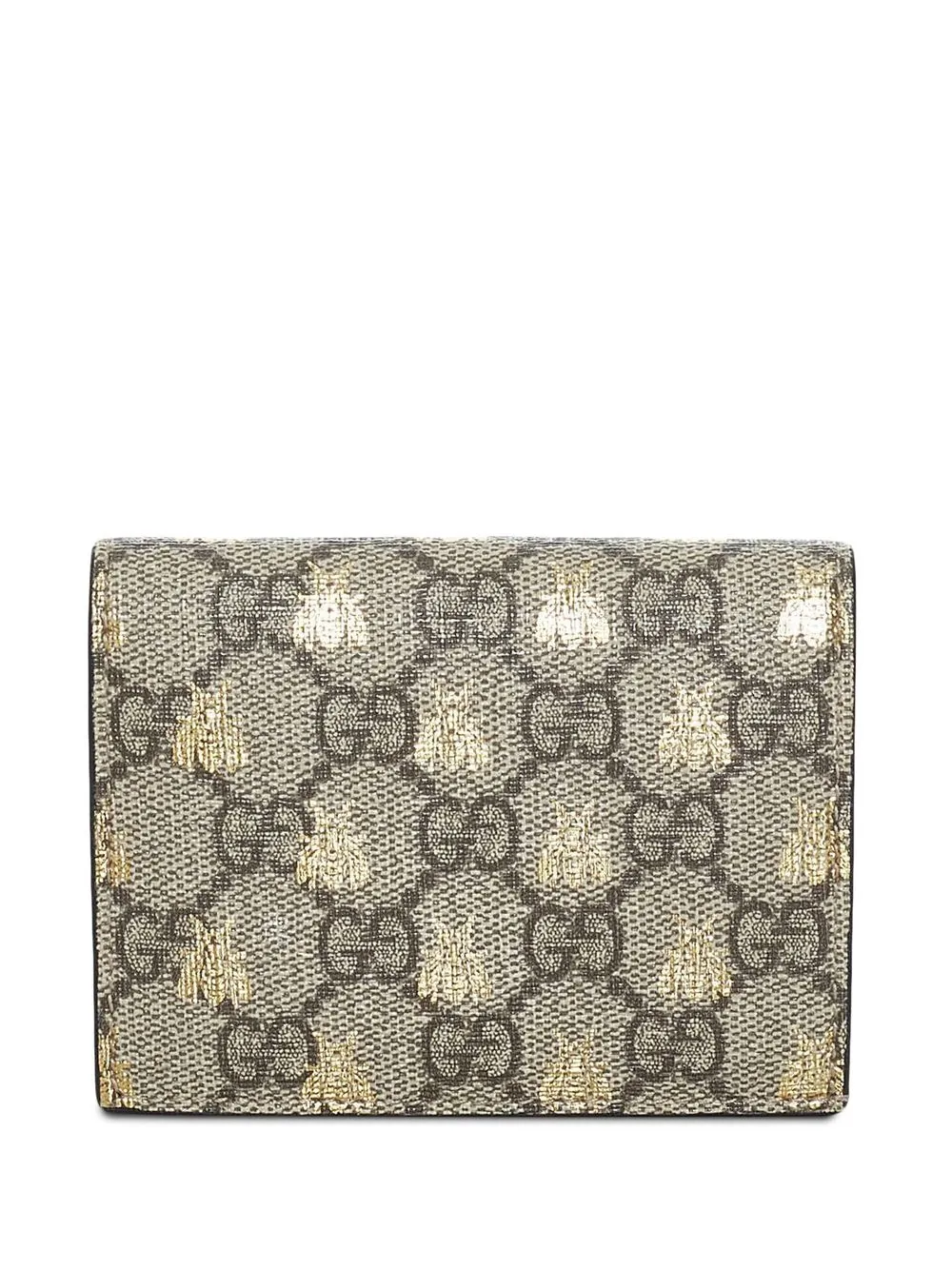 

Gucci Pre-Owned GG Supreme bee-motif compact wallet - Brown