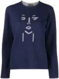 agnès b. intarsia-knit crew-neck jumper - Blue