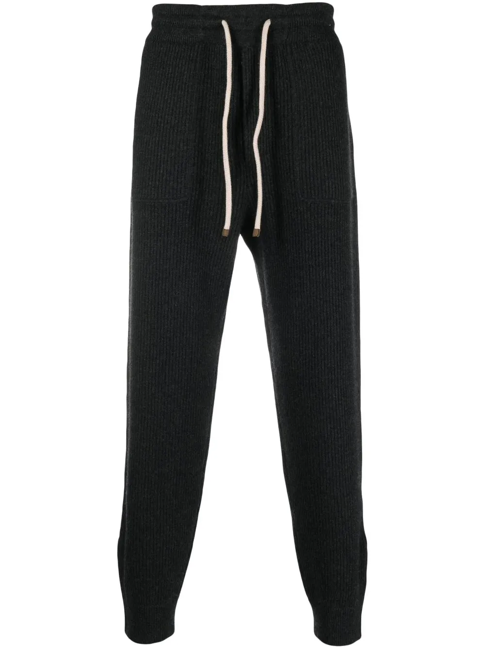 

Brunello Cucinelli ribbed-knit cashmere track pants - Grey