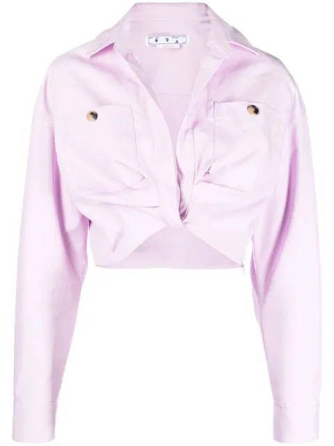 Off-White chamarra corta con detalle retorcido