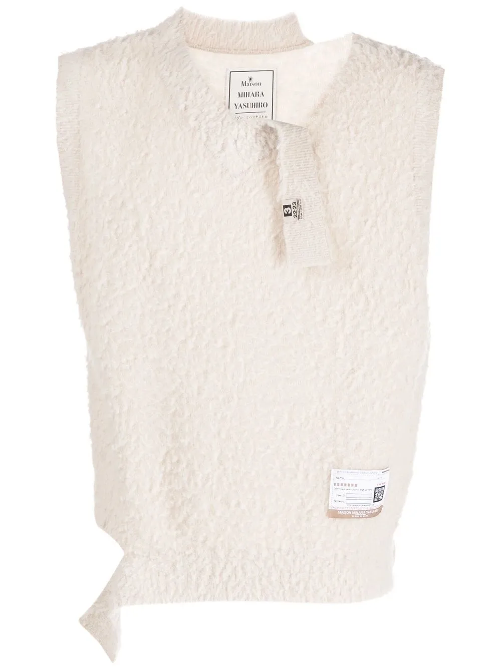 

Maison Mihara Yasuhiro distressed oversize sleveless vest - Neutrals