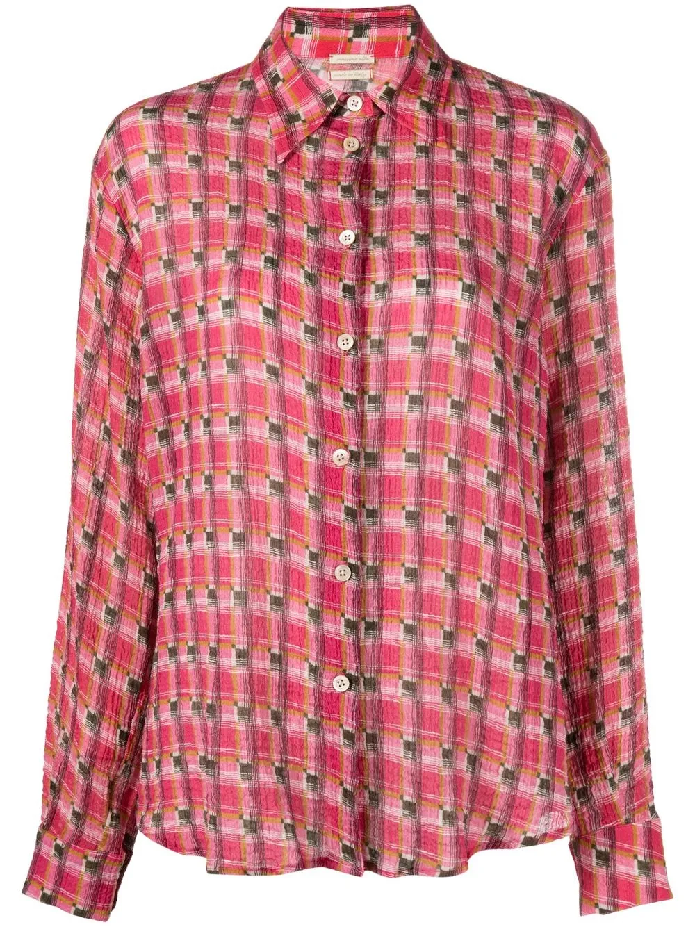 

Massimo Alba check-print shirt - Pink