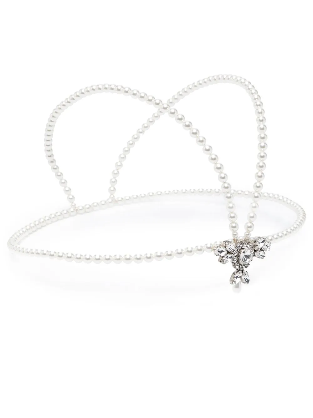 

Simone Rocha pearl-strand crystal hairpiece - White