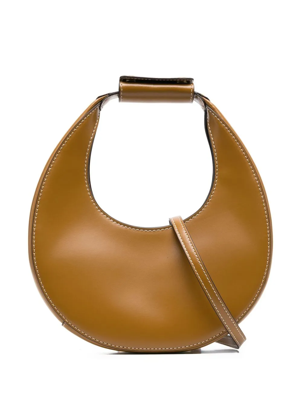 

STAUD Moon leather tote bag - Brown