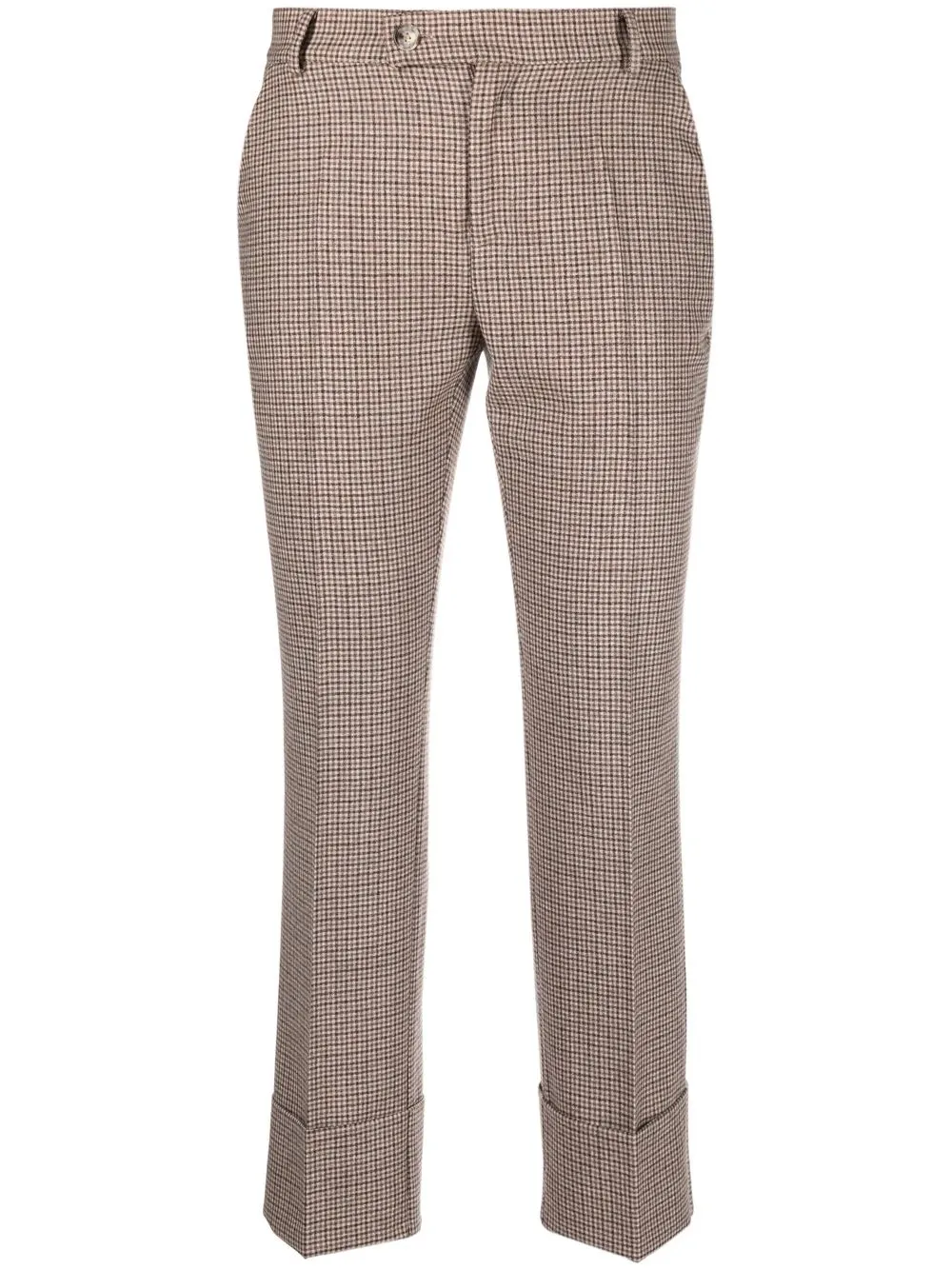 

Barba check-pattern tailored trousers - Brown