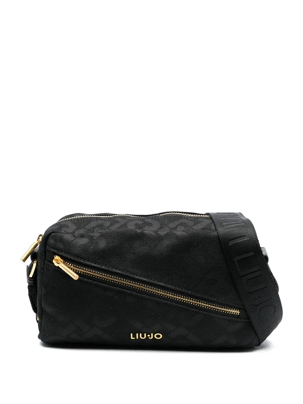 

LIU JO monogram-jacquard crossbody bag - Black