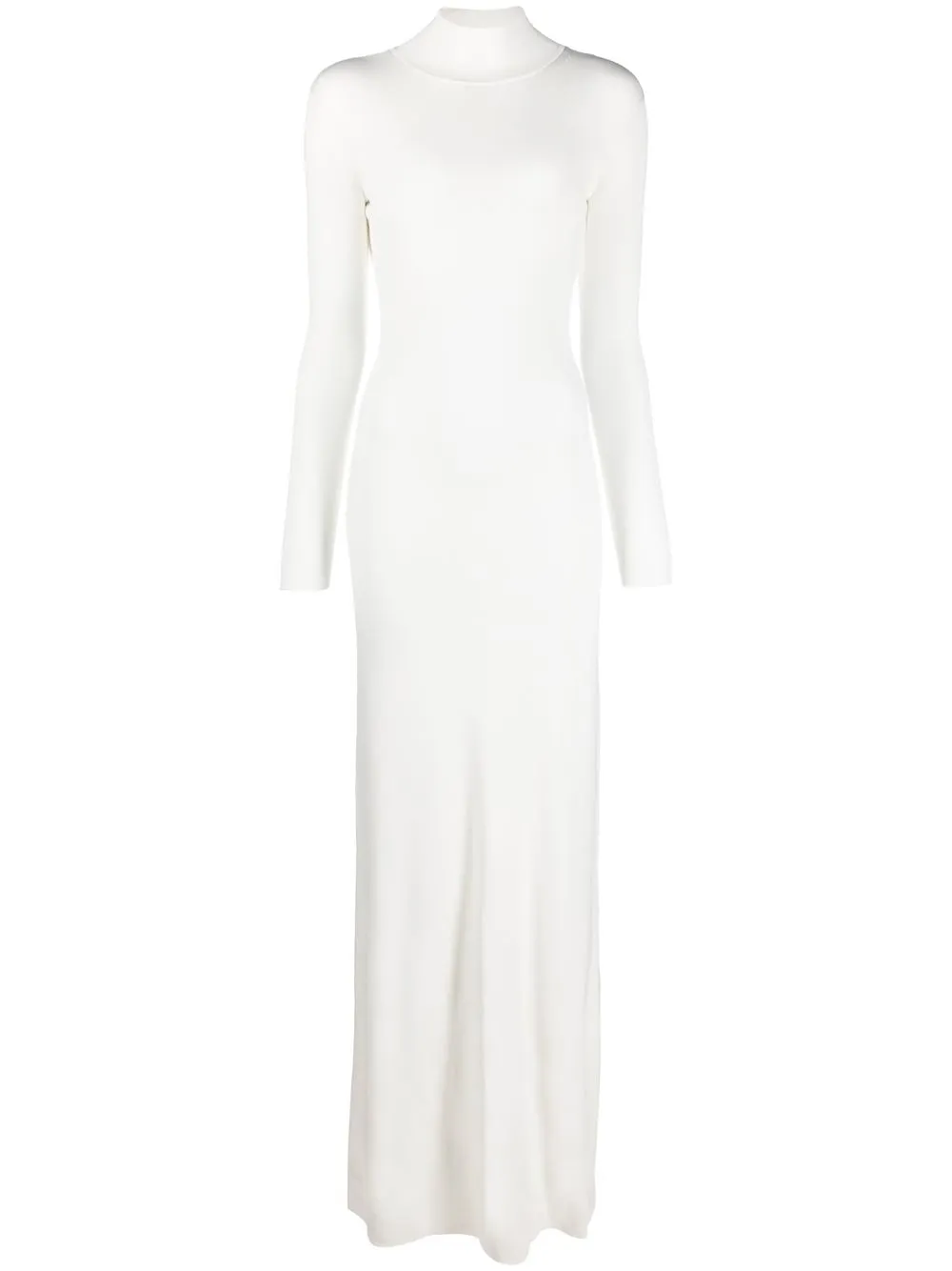 

Elisabetta Franchi open back long dress - White