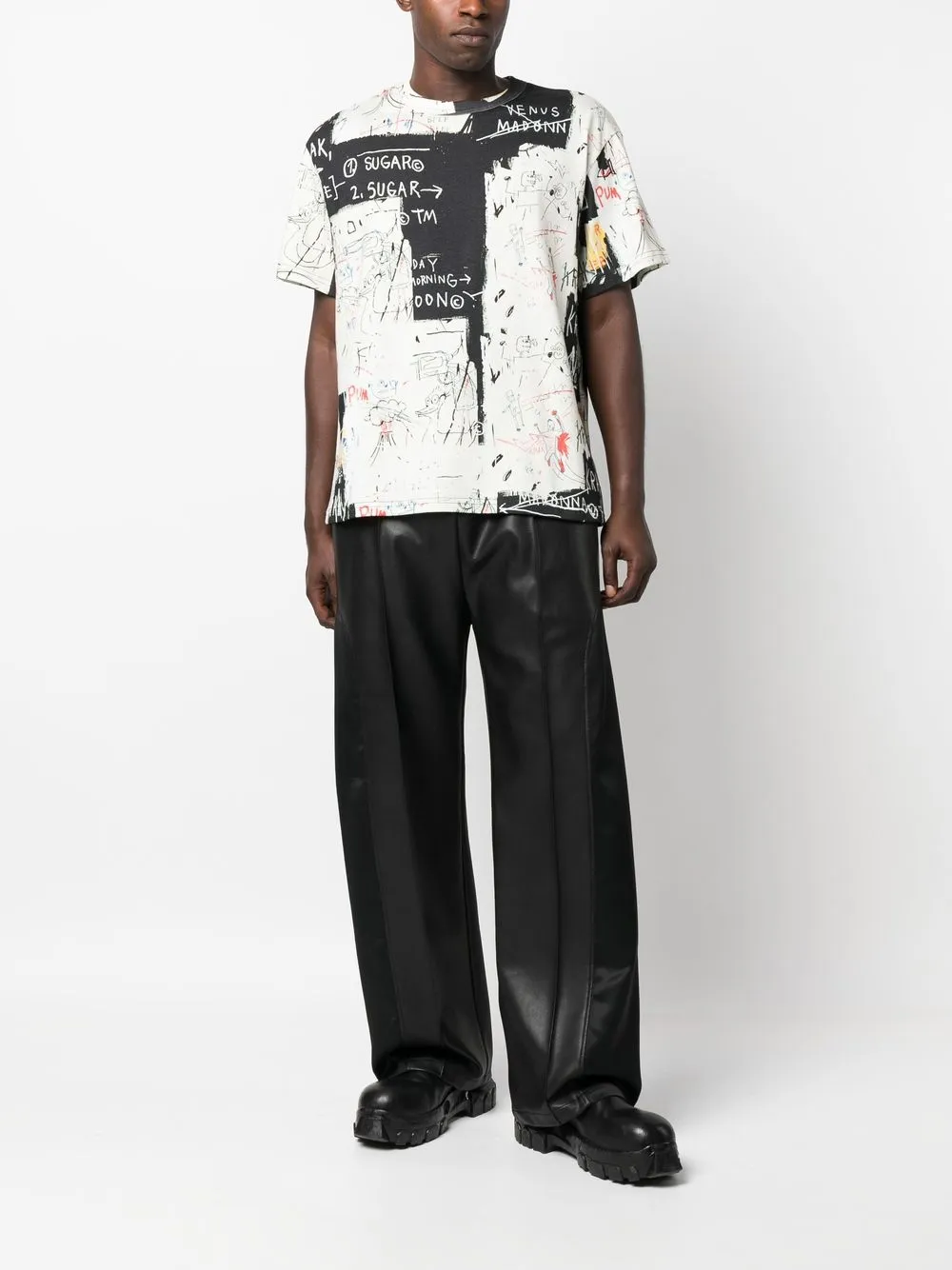 MISBHV T-shirt met grafische print - Beige