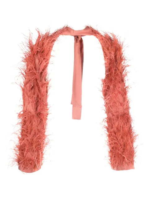 Cult Gaia torera con detalle de plumas