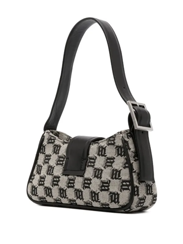 MISBHV logo-pattern Print Shoulder Bag | Neutrals | FARFETCH