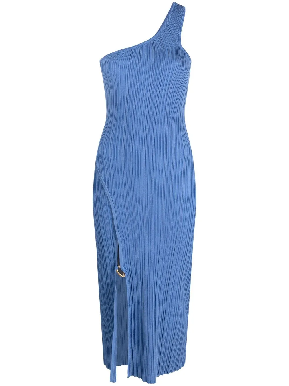 

Cult Gaia one-shoulder knitted midi dress - Blue