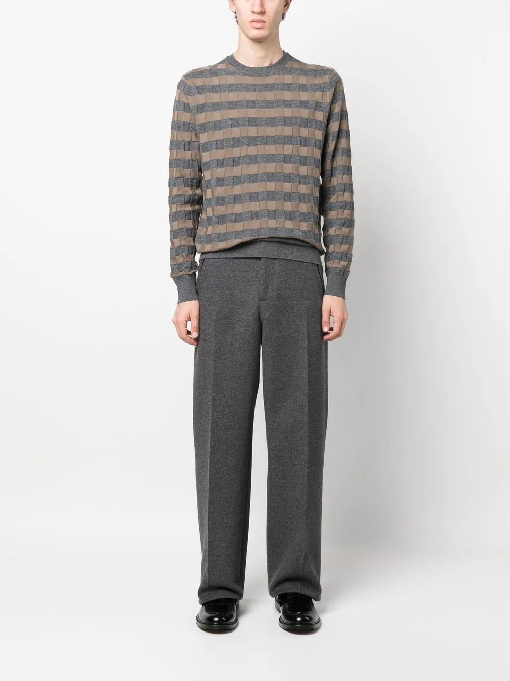 Emporio Armani Gestreepte trui - Grijs
