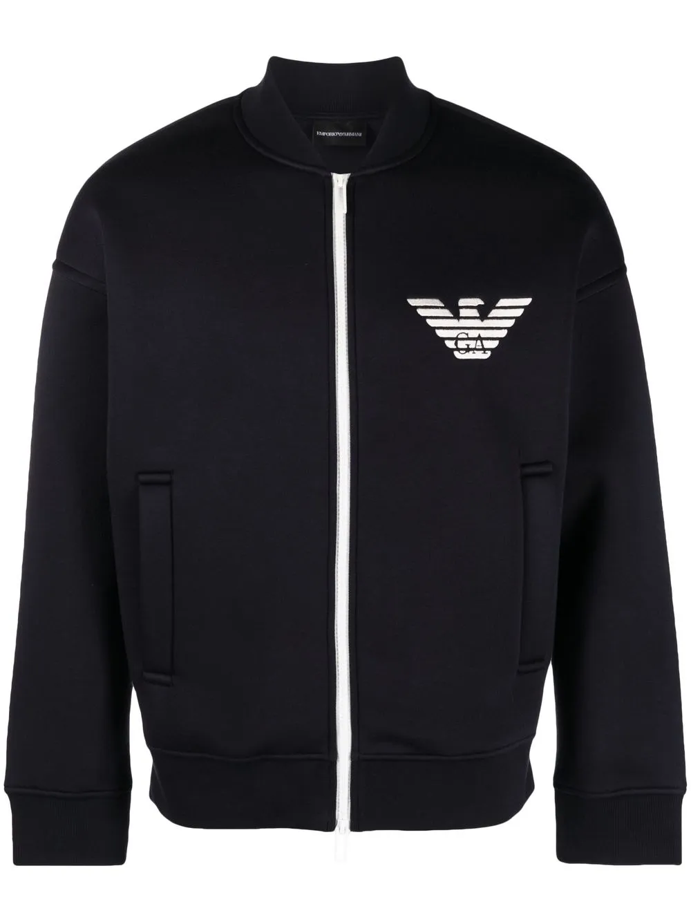 

Emporio Armani sudadera con logo y cierre - Azul
