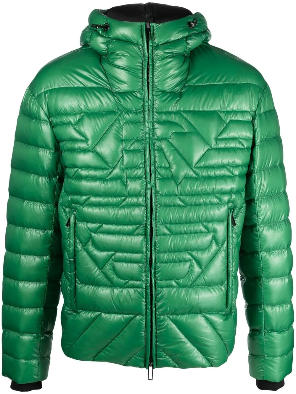 

Emporio Armani zip-up padded down jacket - Verde
