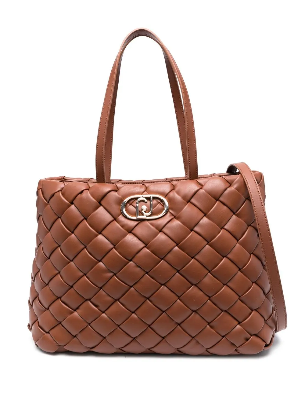 

LIU JO interwoven puffer tote bag - Brown