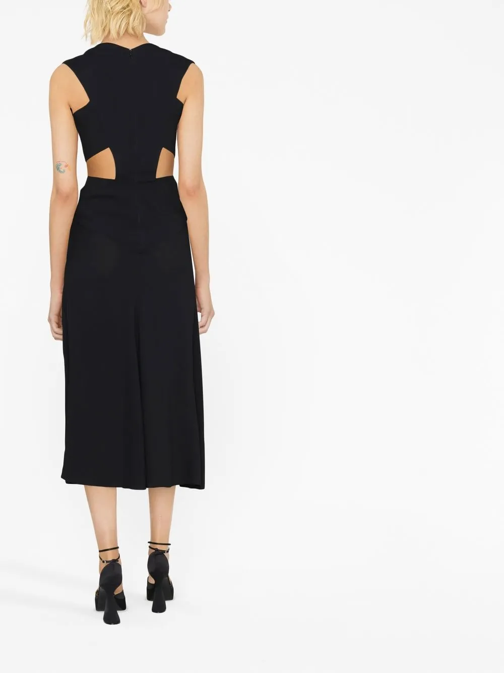 Victoria Beckham Twist Wrap cut-out detail midi dress | Clothing | Image 4