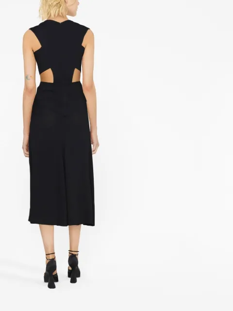 Victoria Beckham Twist Wrap cut-out detail midi dress 1422WDR004199A - 3