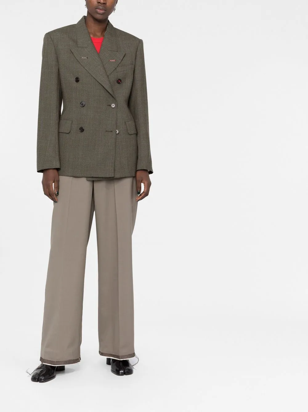 Maison Margiela Jack met dubbele rij knopen - Groen